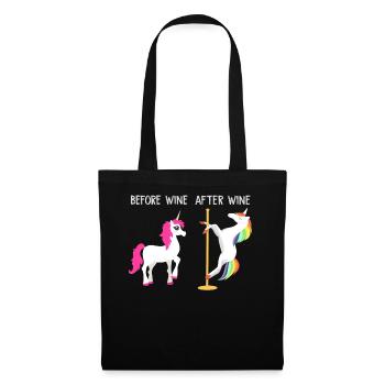 Drunken Stripping Unicorn Wine - Tote Bag - black - Front