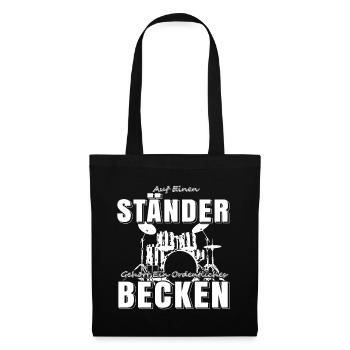 Batteur batteur Drummer T-shirt batterie batterie batterie - Sac en tissu - noir - Devant
