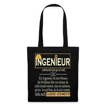 Ingeniuer Definition - Tote Bag - black - Front