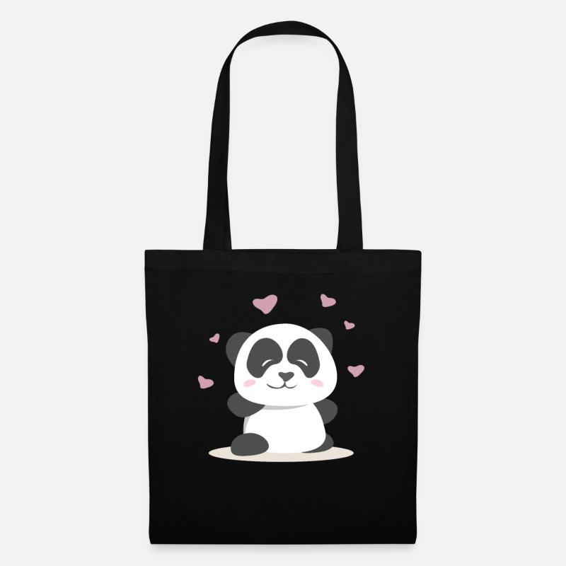 Kawaii Panda - Tote Bag - black