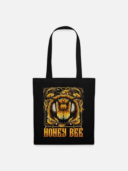 Modern honeybee | Trendy bee wasp gift - Tote Bag - black