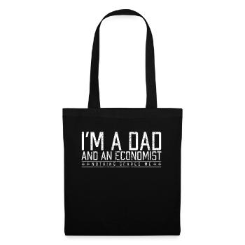 Economics economist Father Father's Day - Tote Bag - black - Front