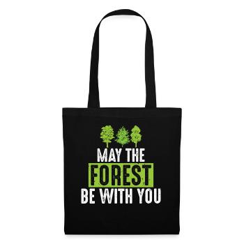 May the Forest Be with You Green Ecofriendly Pun - Tote Bag - black - Front