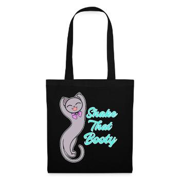 Shake that Booty - Katze, Diva - Stoffbeutel - Schwarz - Vorne