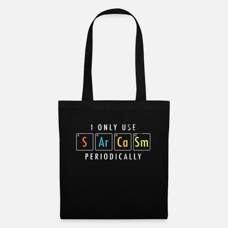 Sarcasm Elements Funny Chemistry - Tote Bag - black