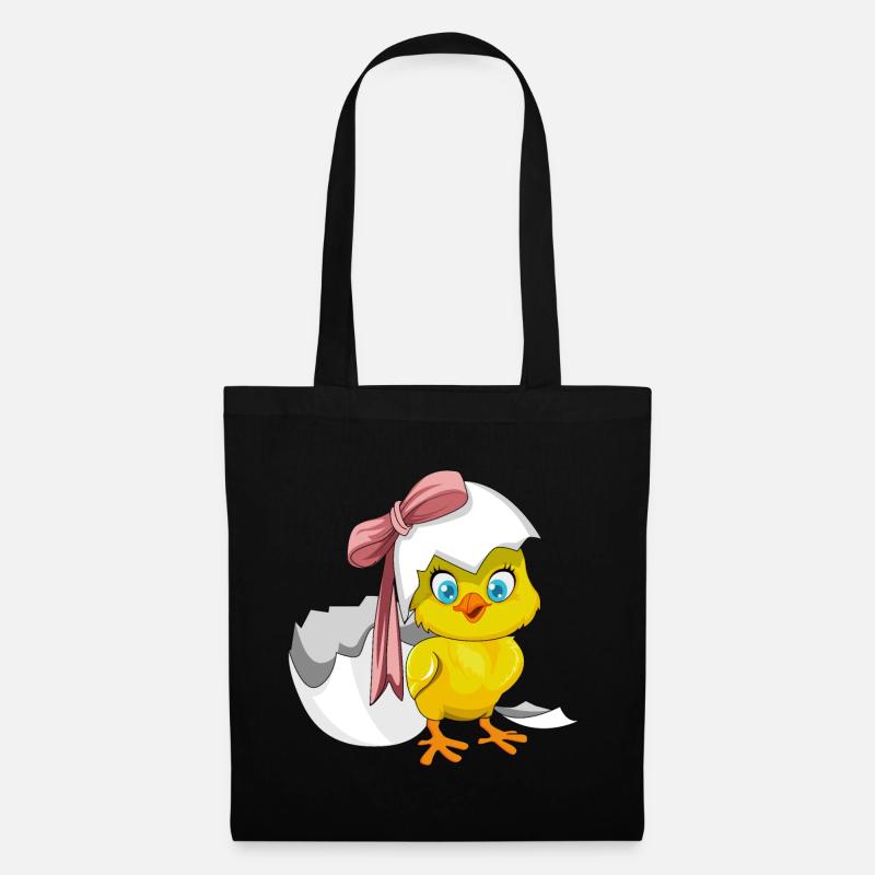 Oster Kücken Ostern Geschenk Geschenkidee - Stoffbeutel - Schwarz