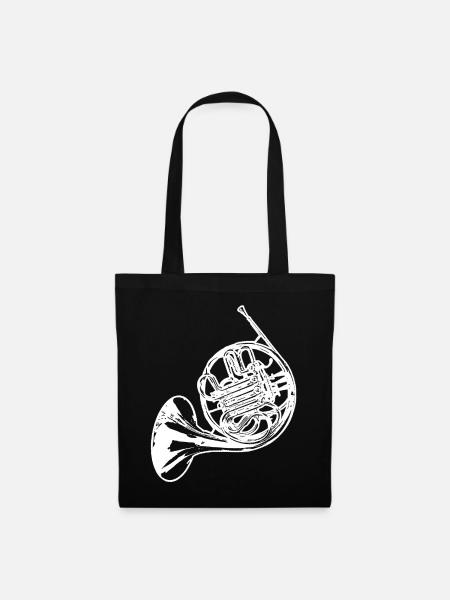 Horn Spieler T-Shirt Geschenk - Stoffbeutel - Schwarz