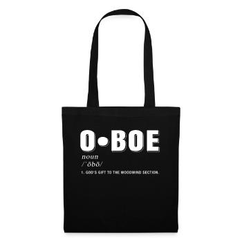 Oboe Oboe Player T-Shirt Gift Definition - Tote Bag - black - Front
