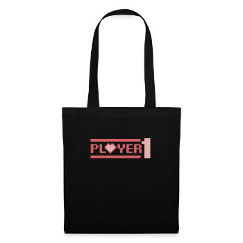 Joueur couple joueur joueur 1 - Sac en tissu - noir - Devant