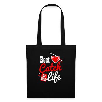 Couple pêchant le meilleur cadeau de sa vie - Sac en tissu - noir - Devant