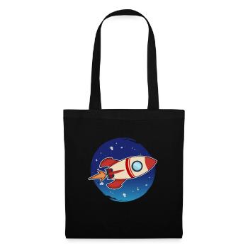 Fast Rocket Launches into space - Tote Bag - black - Front