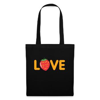 fraises cadeau fraise fraise - Sac en tissu - noir - Devant