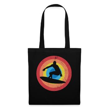 Planche de surf surfer - Sac en tissu - noir - Devant
