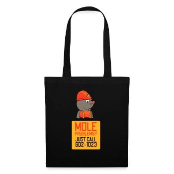 Problèmes de taupe - Sac en tissu - noir - Devant