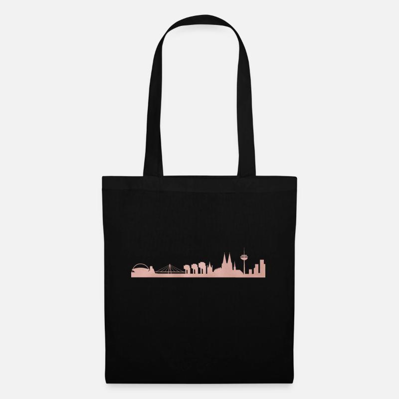 Cologne skyline cathedral city Krahnhäuser gift - Tote Bag - black