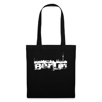Berlin skyline in white design - Tote Bag - black - Front
