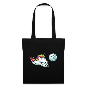 Unicorn volleyball volleyball player gift - Tote Bag - black - Front