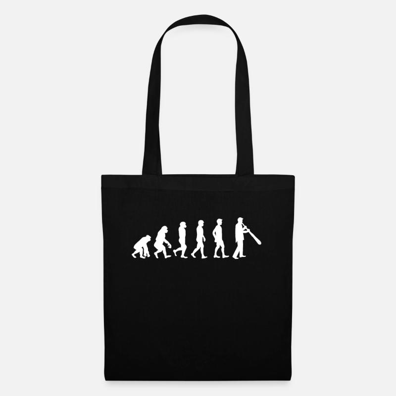 Didgeridoo Spieler Lehrer Shirt Geschenk Evolution - Stoffbeutel - Schwarz