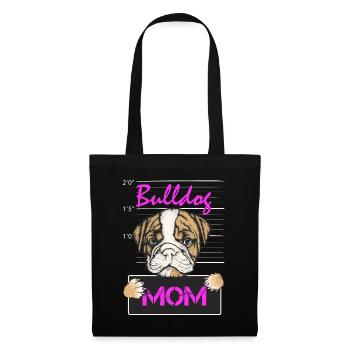 Französische Bulldogge Mutter Hunde Geschenk Hund - Stoffbeutel - Schwarz - Vorne