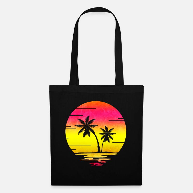 plage - Sac en tissu - noir
