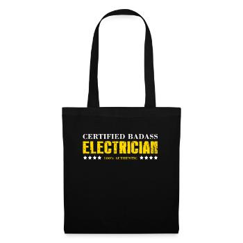 Électricien Électricité Électricité Électricité Cadeau - Sac en tissu - noir - Devant