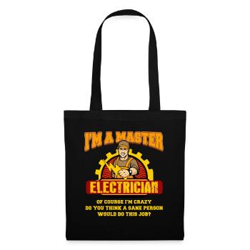 Électricien Électricité Électricité Électricité Cadeau - Sac en tissu - noir - Devant