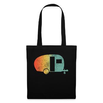 Camping caravan rainbow - Tote Bag - black - Front