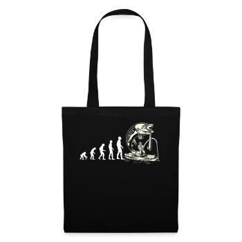 Evolution canoe angler white - Tote Bag - black - Front