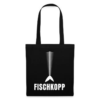Fischkopp - Stoffbeutel - Schwarz - Vorne