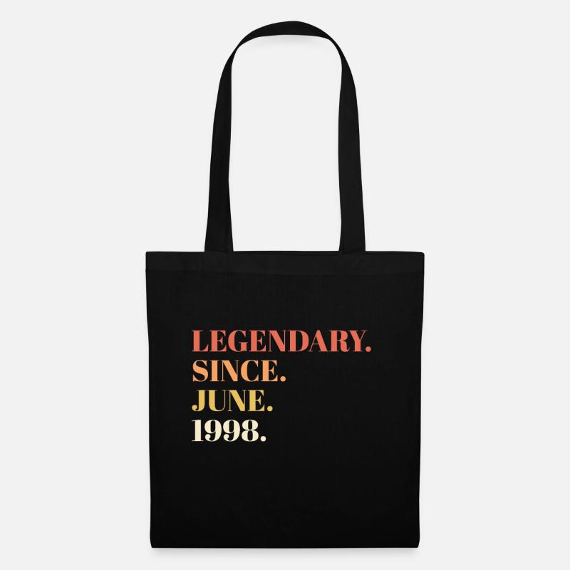 Legendary Since June 1998 Geburtstagsgeschenk - Stoffbeutel - Schwarz