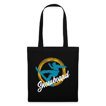 Snowboard Snow Winter Sports Gift Board Cold - Tote Bag - black - Front