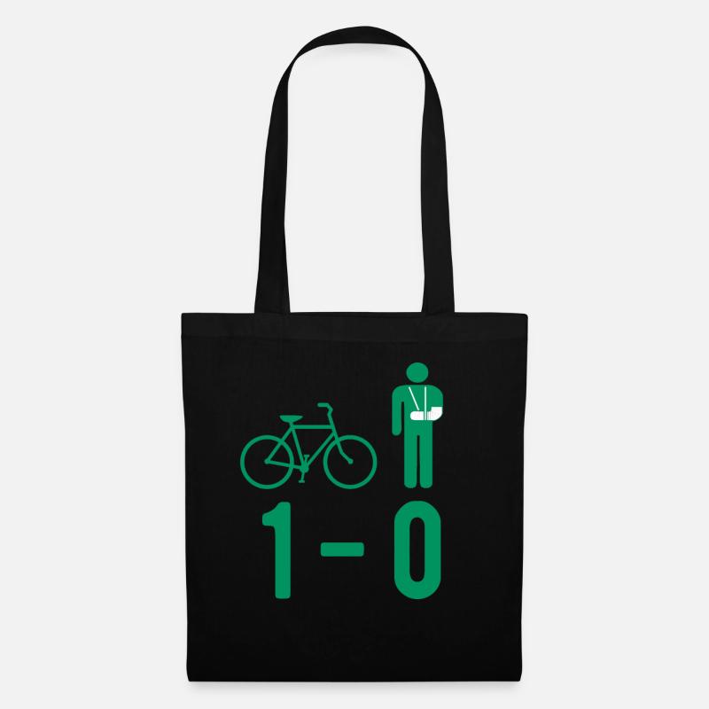 Bicycle accident plaster broken bone fracture - Tote Bag - black