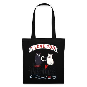 Valentine's Day Cat - Tote Bag - black - Front