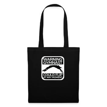 Warning Gymnast Could Flip At Any Moment Gymnastics - Tote Bag - black - Front