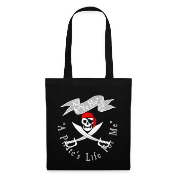 Piratenleben Yo Ho - Stoffbeutel - Schwarz - Vorne