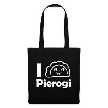 J'aime Pierogi - Sac en tissu - noir - Devant