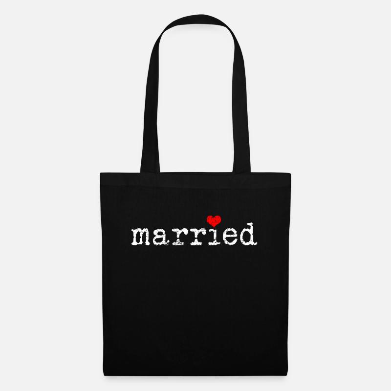 Heiraten Flitterwochen - Stoffbeutel - Schwarz