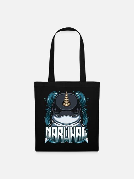 Narwals - Stoffbeutel - Schwarz