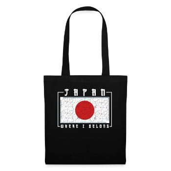 Japan - Stoffbeutel - Schwarz - Vorne