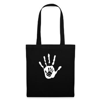 Father and child, hand in hand, one love, one team - Tote Bag - black - Front