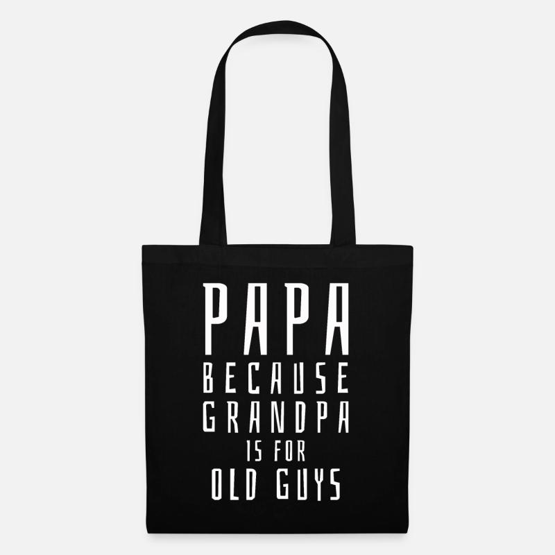 Papa Opa - Stoffbeutel - Schwarz