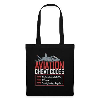 Aviation Cheats Airplane Jet Gift Fly - Tote Bag - black - Front