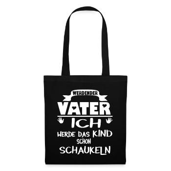 Werdender Vater - Stoffbeutel - Schwarz - Vorne