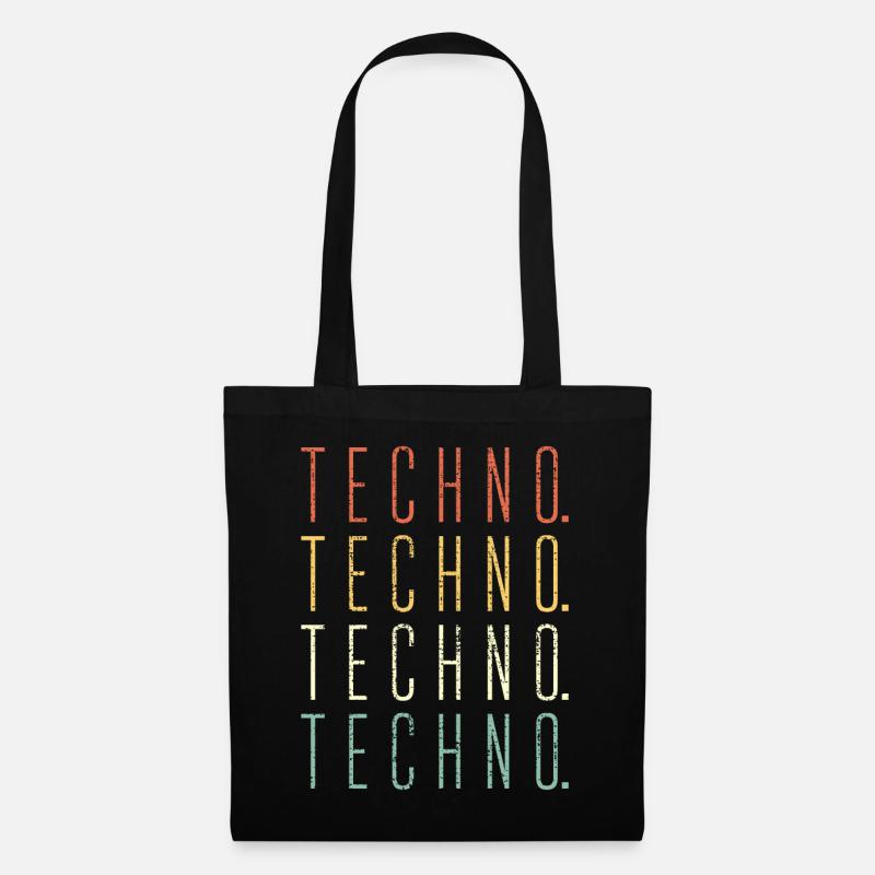 Techno - Sac en tissu - noir