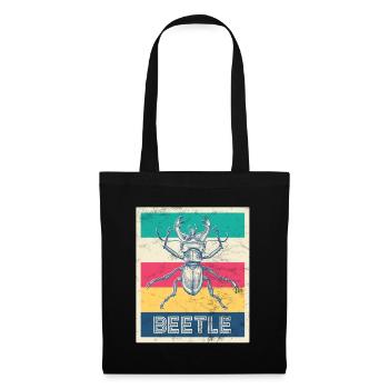 Retro stag beetle "Beetle" - Tote Bag - black - Front