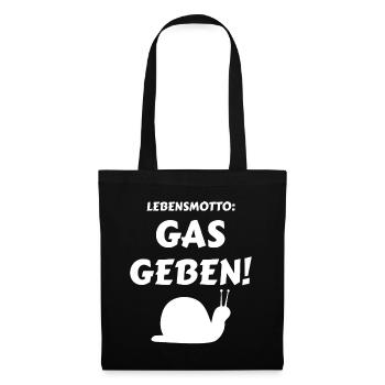 Lebensmotto Lustig - Stoffbeutel - Schwarz - Vorne