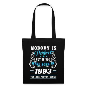Né en 1993 assez proche de la perfection - Sac en tissu - noir - Devant