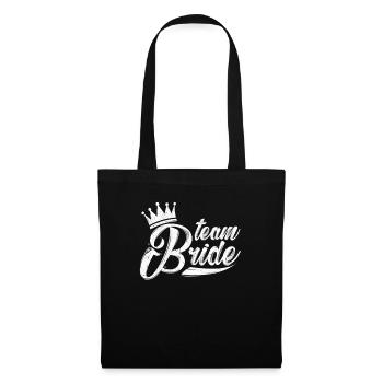 Mariée d'équipe - Sac en tissu - noir - Devant