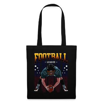 American Football Liebhaber Ballsport Geschenkidee - Stoffbeutel - Schwarz - Vorne