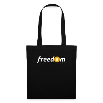 Bitcoin means Freedom: T-shirt for crypto fans - Tote Bag - black - Front